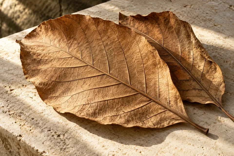 Dried teak leaf texture